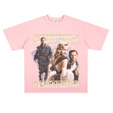 Film Star T Shirt Loose Heavy Weight Retro Street Cotton T-shirt American Men and Women