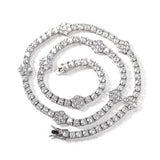 Chains 5A Zircon Flower Tennis Chain Tide Cool St. Valentine's Spectrum