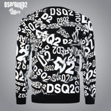 Dsq2 Hoodie DSQ Lian D2 Autumn and Winter Printing Sweater Trendy Men