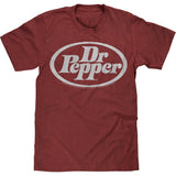 Retro Logo Dr. Pepper T-Shirt Burgundy Men's T-Shirt