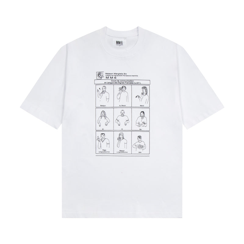 Maison Margiela T-Shirts Crew Neck Loose Short Sleeve T-Shirt