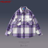 MIJKO Mens Jacket Lapel Thick Shirt