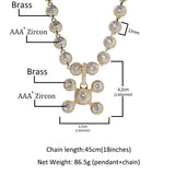 Chains Metal Wind Diamond Necklace Gold Plated Hip Hop St. Valentine's Spectrum