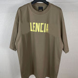 Men T-shirts Paris tape washed and worn old short-sleeved crew neck T-shirt