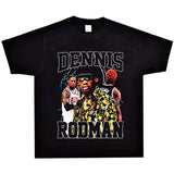 Film Star T Shirt Washed Old American Round Neck Loose T-Shirt Retro Short Sleeve