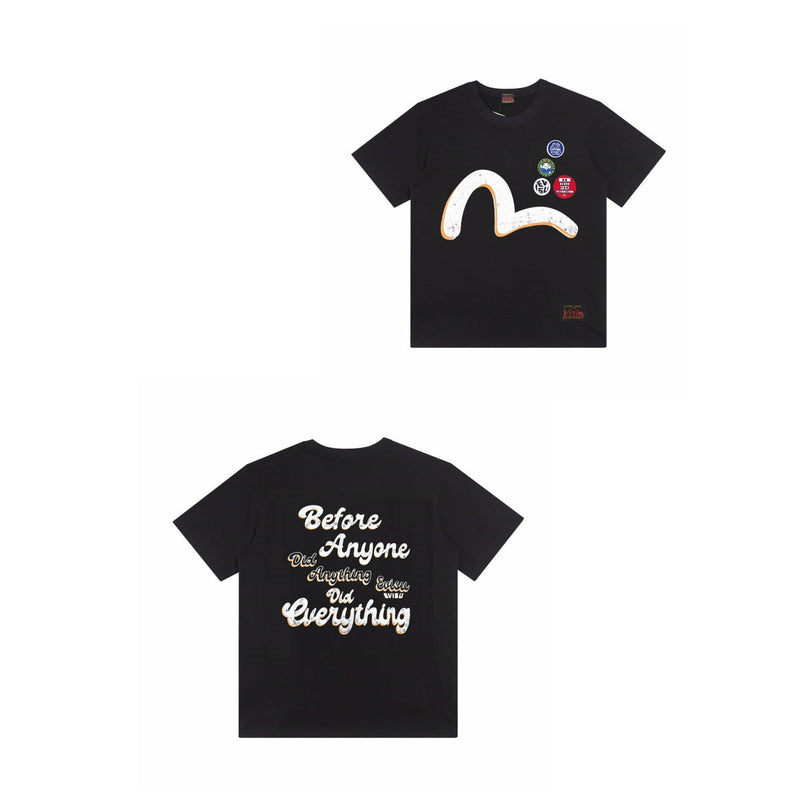 Evisu T Shirts Casual Versatile Unisex T Shirts