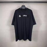 Mens T-shirts Paris Alipay letter print loose short-sleeved T-shirt