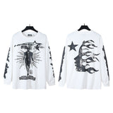 HS long-sleeve T-shirt summer, loose pullover long-sleeve T-shirt