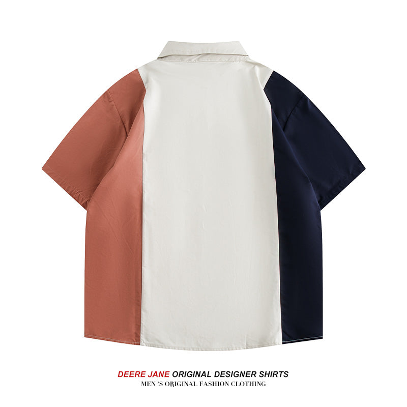 Men Shirts Summer Short Sleeve Shirt Men's T-shirt Loose All-Match Casual