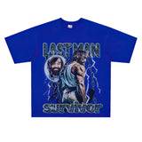 Film Star T Shirt Loose Heavy Retro Street Cotton American T-shirt for Men and Women