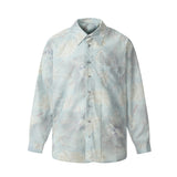 Unisex Shirts Floral Print Oversized Satin Shirt