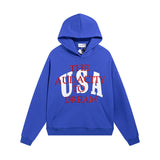 Rhude Hoodie Rhude USA Embroidered Printed Terry Hooded Sweater