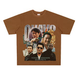 Film Star T Shirt Loose Japanese Style Retro Street Cotton T-shirt Men