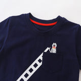 Boy T Shirt Boy's Short-Sleeved T-shirt Knitted Cotton Summer Children All-Match round Neck