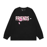 Vlone Sweatshirts Autumn and Winter Cherry Blossom Big V Letter Crew Neck