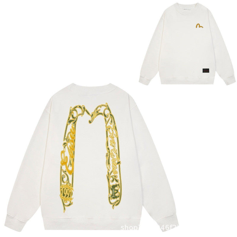 Evisu Sweatshirts Printed Men's and Women's Loose Sweater