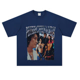 Basket Ball Star T Shirt Cotton Short Sleeve Loose round Neck Retro Heavy T-shirt for Men