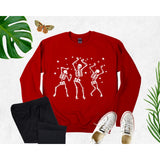 Dancing Skeleton Sweatshirt Spooky Halloween Funny Skeleton