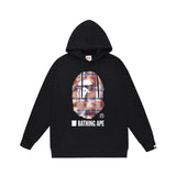 Bathing Ape Hoodie Autumn/Winter Letter Print Loose Hoodie Pullover Ape Sweater