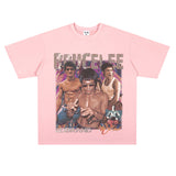 Film Star T Shirt Movie Bruce Lee Cotton Short Sleeve Loose round Neck American T-shirt Men and Women