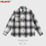 MIJKO Mens Jacket Plaid Jacket