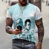 Heisenberg T Shirt Summer T-Shirt Deadly Poison Artist 3d Printed Round Neck Sports