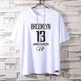 Basketball Sports T Shirt Summer Round Neck All-Matching Loose Short Sleeve T-Shirt Men