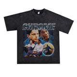 Film Star T Shirt Shawshank's Redemption Street Style Short Sleeve Loose Retro American T-shirt Men