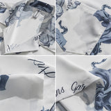 Men Shirts Summer Couple Short Sleeve Printed Shirt Men Loose