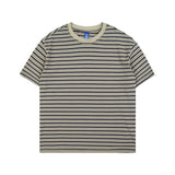 Mariner Shirt Summer Cotton Fashion Brand Contrast Color Striped Long Sleeve T-shirt Men's Loose