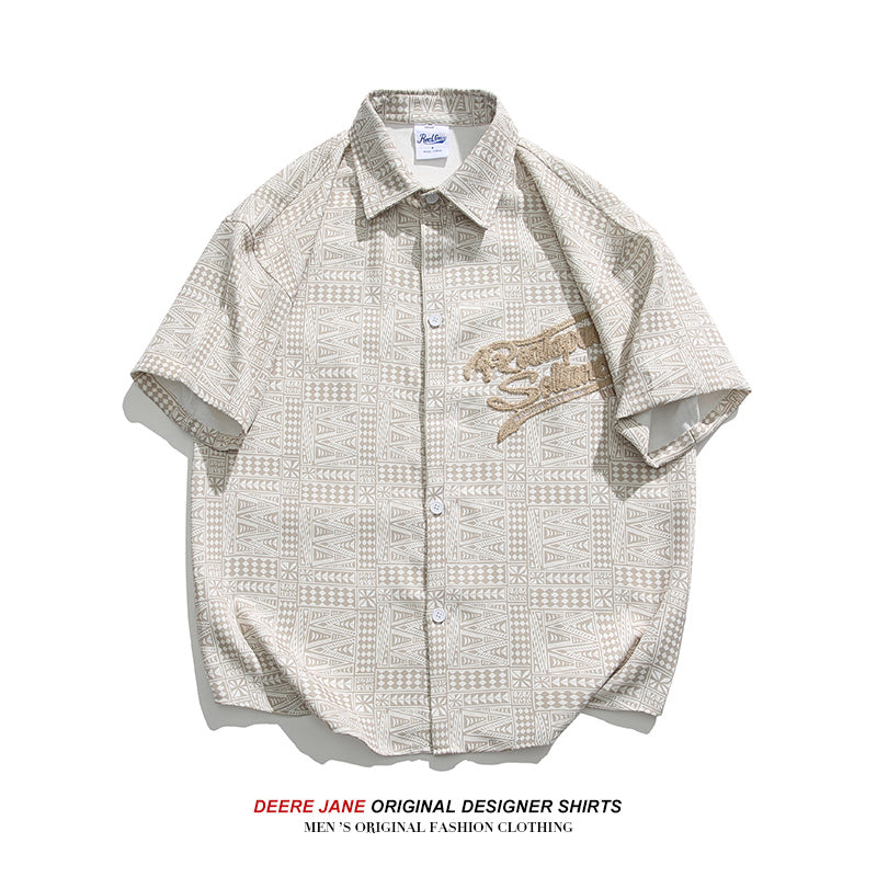 Men's Shirt Short-Sleeved Shirt Men's Summer Loose Casual