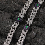 Chains Broken Heart 9mm Cuban Chains Bronze Zircon Full Diamond Spectrum