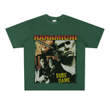 Film Star T Shirt Cotton Short Sleeve Loose American Retro T-shirt