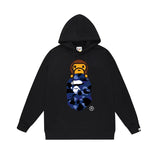 Bathing Ape Hoodie Autumn/Winter Letter Print Loose Hoodie Pullover Ape Sweater