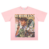 Film Star T Shirt Cotton Short Sleeve Loose Retro Design T-shirt