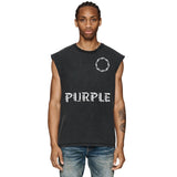 Purple Brand Distressed Tank T Shirts Distressed Sleeveless T-shirt Vest