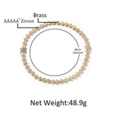 Chains Hip Hop Honeycomb Tennis Chain Copper Inlaid Zircon Necklace St. Valentine's Spectrum