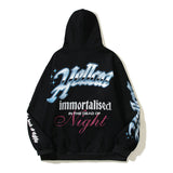 Hellstar Hoodie Black Panther Print Loose Casual