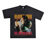 Film Star T Shirt Loose Heavy Retro Street Cotton T-shirt for Men and Women