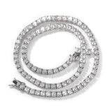 Chains Hip Hop 4MM Cross Copper Zircon Tennis Chain Necklace St. Valentine's Spectrum