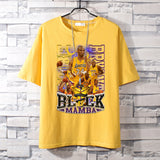 Basketball Sports T Shirt Pure Cotton Loose Short Sleeve T-Shirt Men'S Lakers Kobe Basketball Sports Half Sleeve Clothes