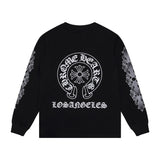 Chh Chrome Heart Long Sleeve Shirt Unisex Fashion Loose Long Sleeve Shirt