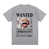 Luffy Gear 5 Men's T-shirt Japanese Anime One Piece Cartoon
