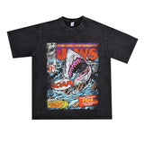 Film Star T Shirt Cotton Loose Short Sleeve American Retro Fashion Printed round Neck T-shirt