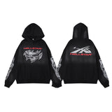 Mens trendy Hoodie & Pants autumn and winter flare black flame pants hoodie