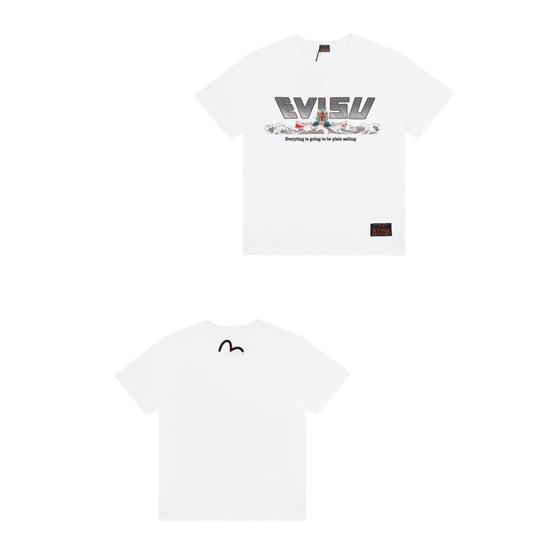 Evisu T Shirts Loose Versatile Casual T Shirts