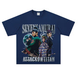 Film Star T Shirt Movie All-around Ambush Loose Retro Street Cotton Personality round Neck T-shirt Men and Women