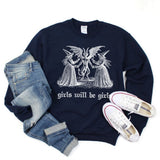 Girls Will Be Girls Witch Sweatshirt Vintage Halloween