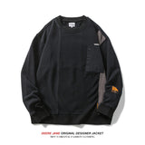 Men Pullover Hoodie Spring Patchwork Sweater Men's Loose Casual