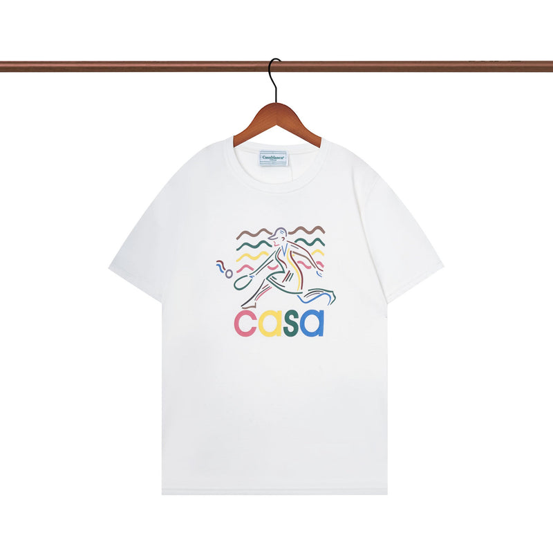 Casablanca T Shirts Crew Neck Loose Cotton Tee